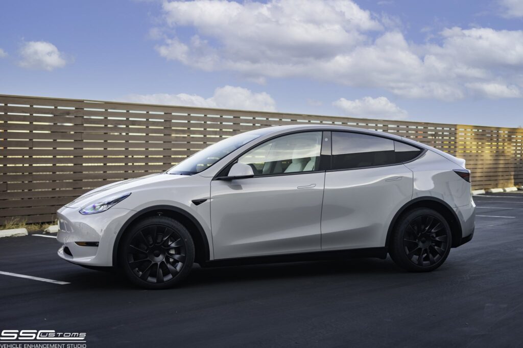 Chalk White Tesla Model Y